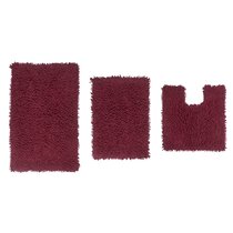 Red bath best sale towels and rugs